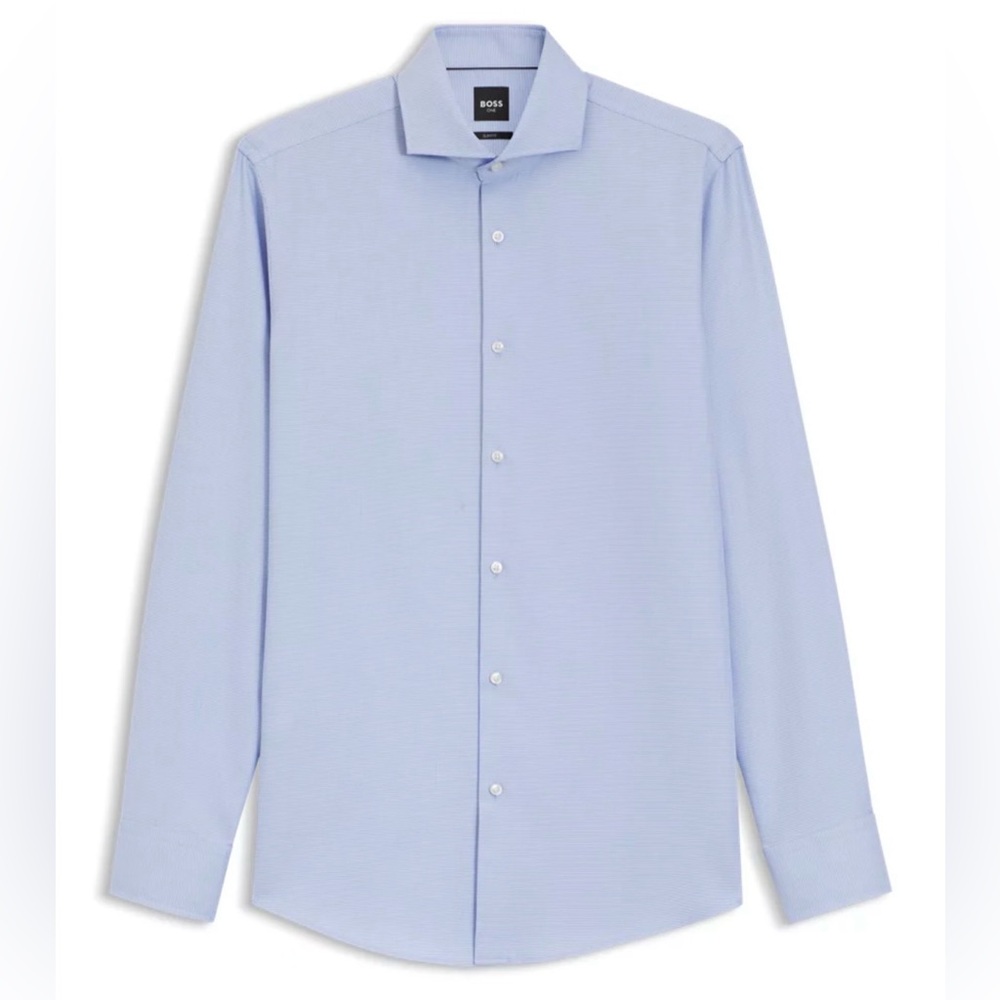 Hugo Boss Light Blue Men's Formal Dress Shirt